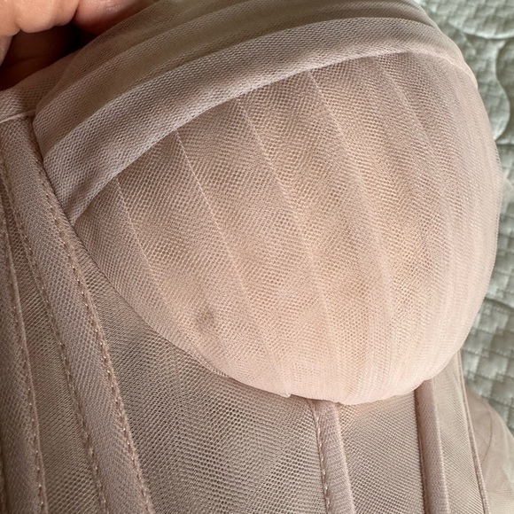 Size XL Authentic Milla tea length tulle dress in color misty rose. Worn once. - Picture 10 of 15